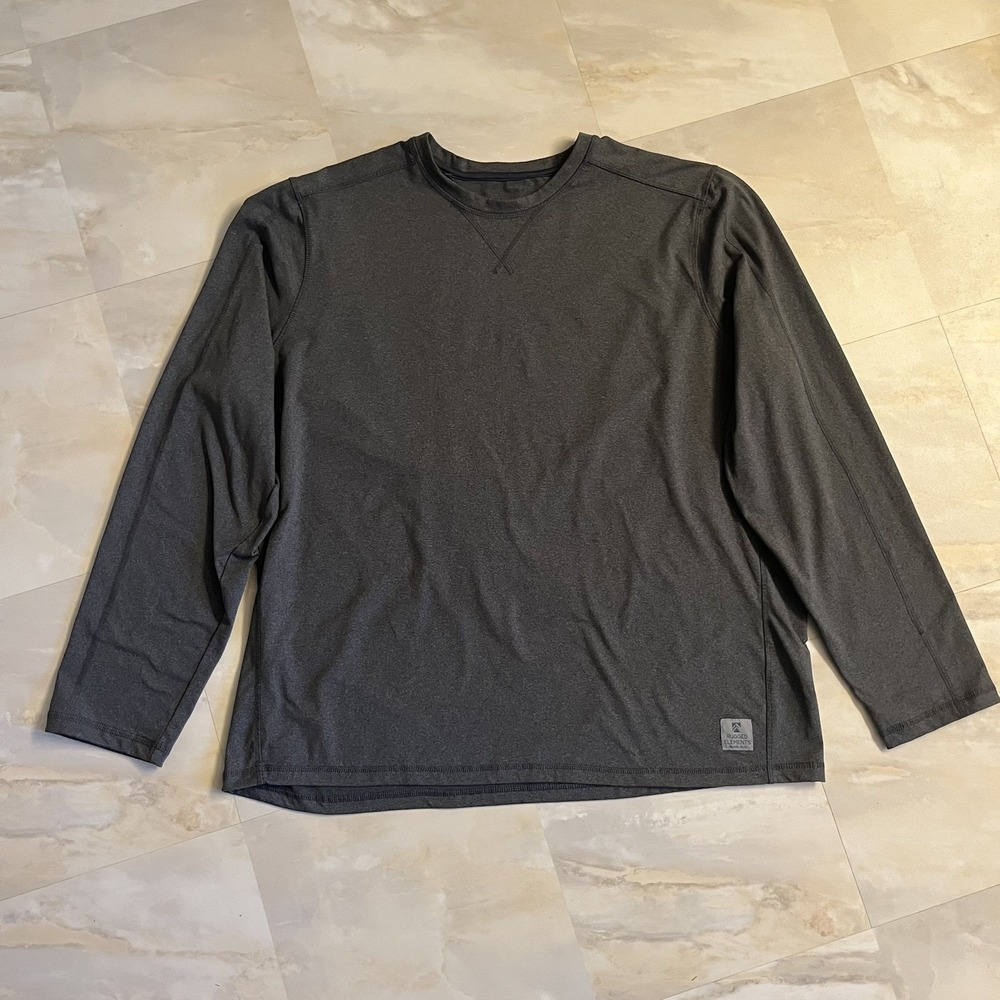 Rugged Elements Shirt Mens XXL Grey Durable Utility Long Sleeve Performance Tee
